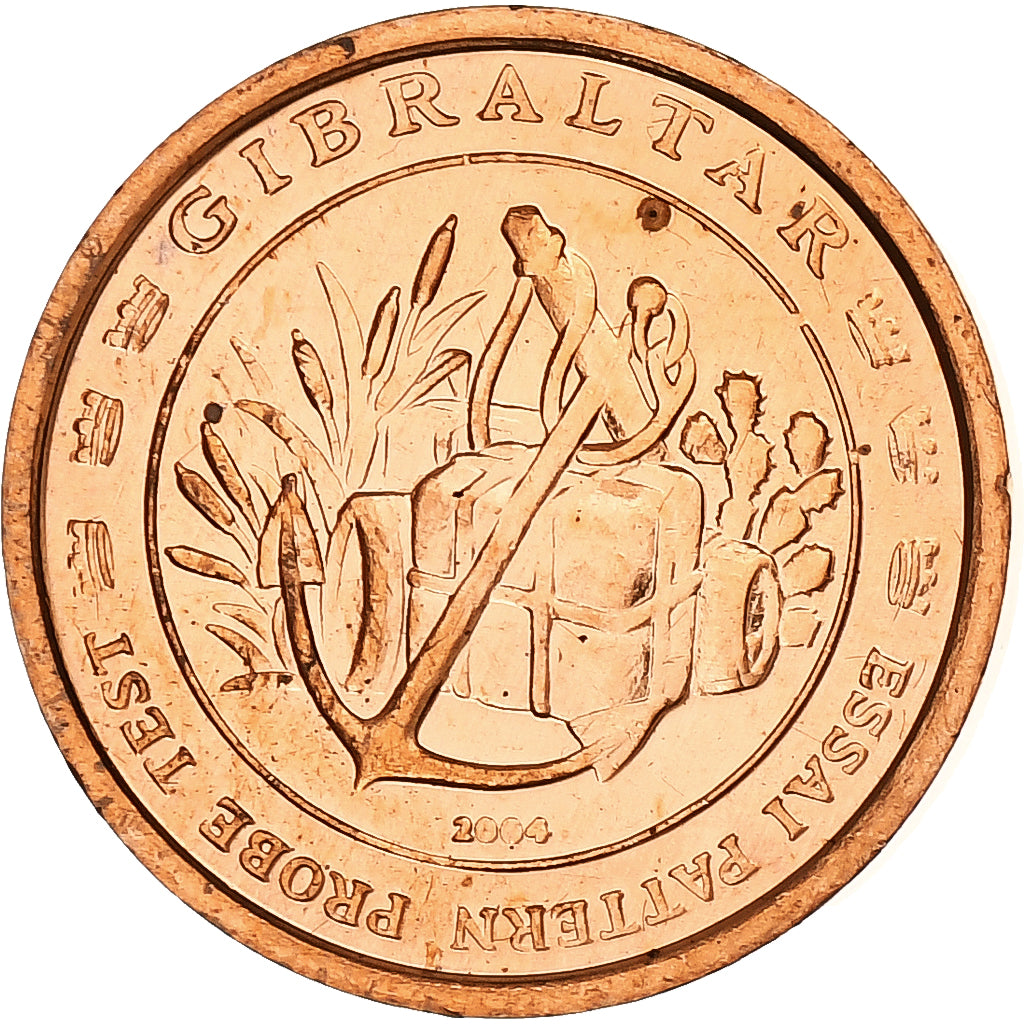 Gibraltar,
2 Euro-Cent,
Fantasie-Euro-Muster