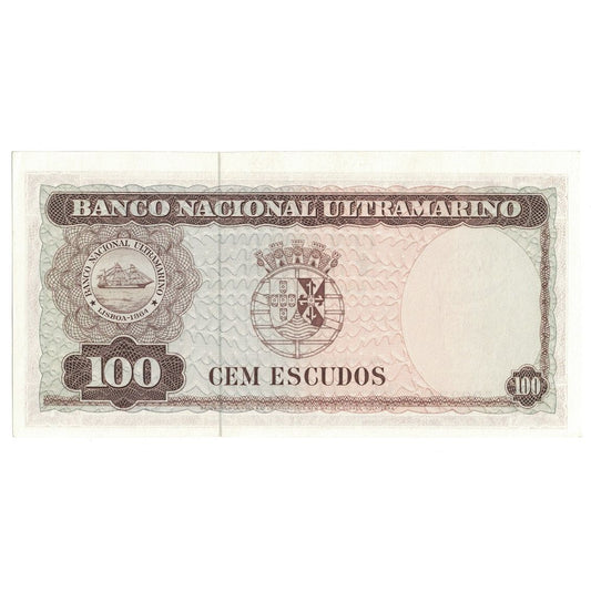 Banknote,
Timor,
100 Escudos