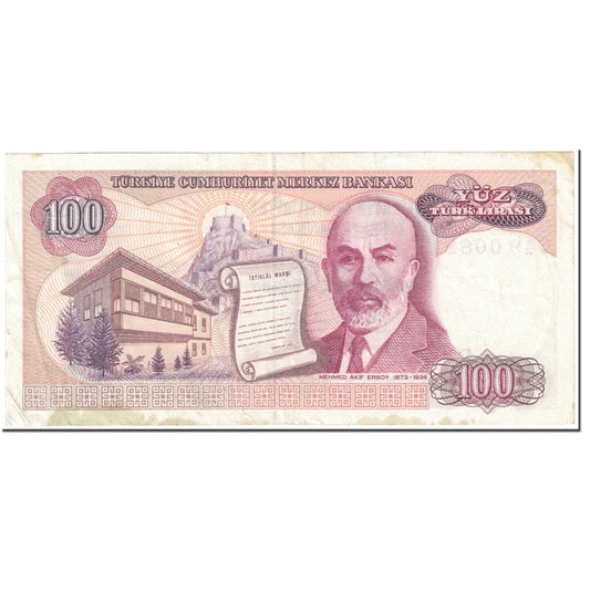 Banknote,
Truthahn,
100 Lira