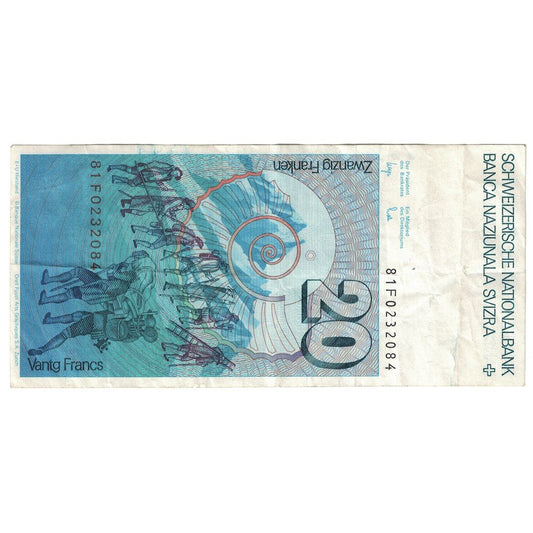 Banknote,
Schweiz,
20 Franken