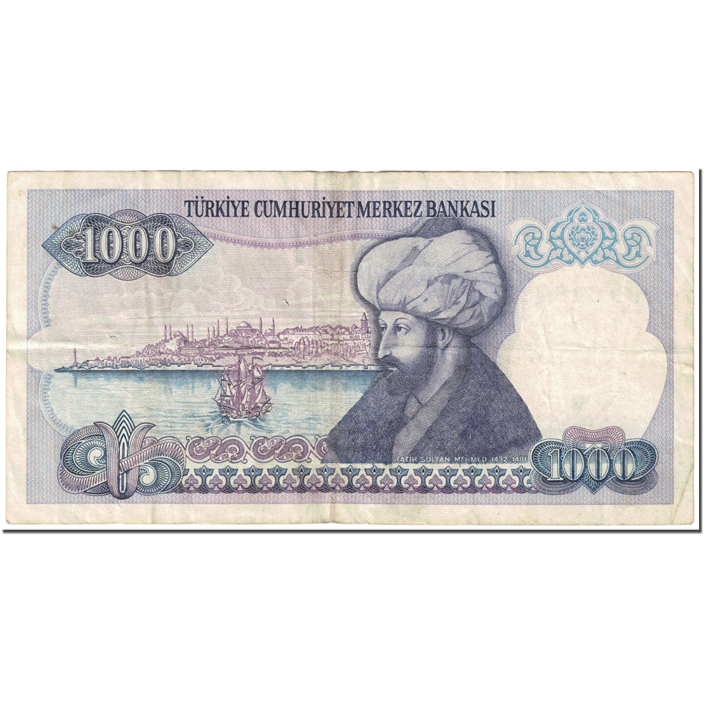 Banknote, 
  
  Truthahn, 
  
  1000 Lira